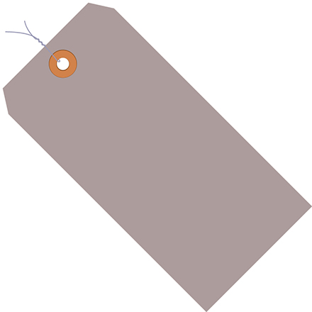 4 <span class='fraction'>3/4</span> x 2 <span class='fraction'>3/8</span>" Gray 13 Pt. Shipping Tags - Pre-Wired