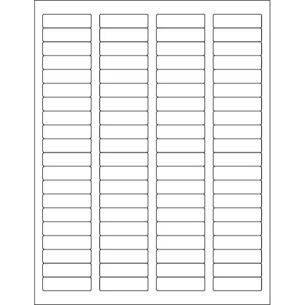 1 <span class='fraction'>3/4</span> x 1/2" EZ Peel White Rectangle Laser Labels