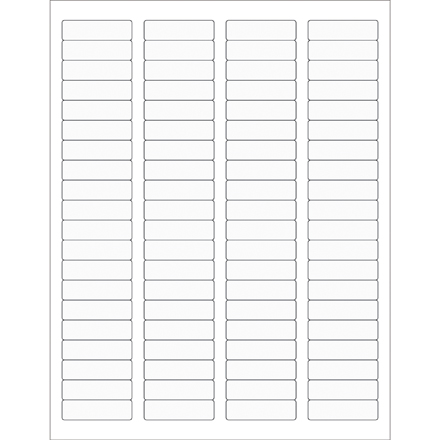 1 <span class='fraction'>3/4</span> x 1/2" Clear Rectangle Laser Labels