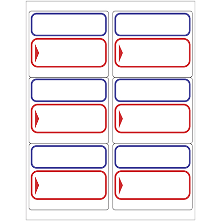 Blank To/From Labels - Red/Blue