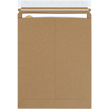 9 <span class='fraction'>3/4</span> x 12 <span class='fraction'>1/4</span>" Kraft Self-Seal Stayflats Plus<span class='rtm'>®</span> Mailers