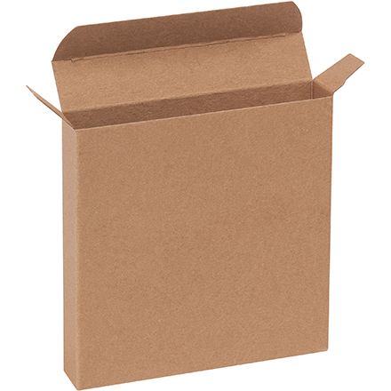 5 <span class='fraction'>1/4</span> x 1 x 5 <span class='fraction'>1/4</span>" Kraft Reverse Tuck Folding Cartons