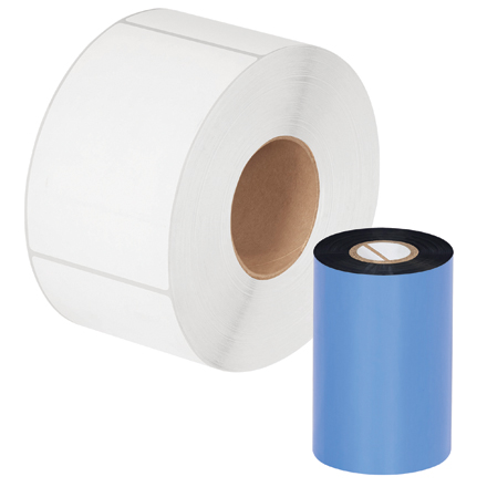 4.33" x 244' Black Desktop Thermal Transfer Ribbons - Resin